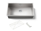 KOHLER K-5285-NA Strive 32" Undermount Single-Bowl Kitchen Sink With Accessories - Stainless Steel