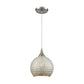 ELK SHOWROOM 529-1SLV Fusion 8'' Wide 1-Light Mini Pendant - Satin Nickel