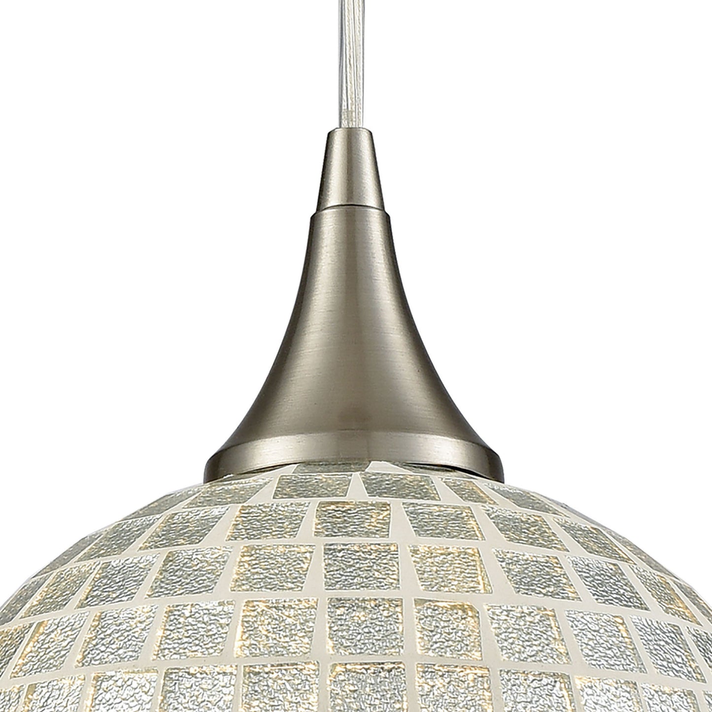 ELK SHOWROOM 529-1SLV Fusion 8'' Wide 1-Light Mini Pendant - Satin Nickel