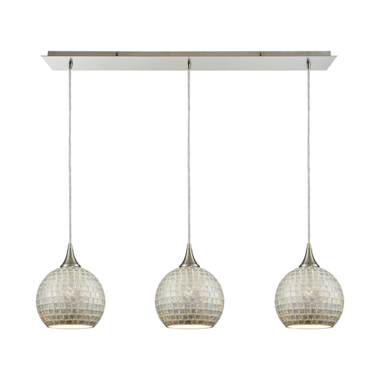 ELK SHOWROOM 529-3LP-SLV Fusion 36'' Wide 3-Light Multi Pendant - Satin Nickel