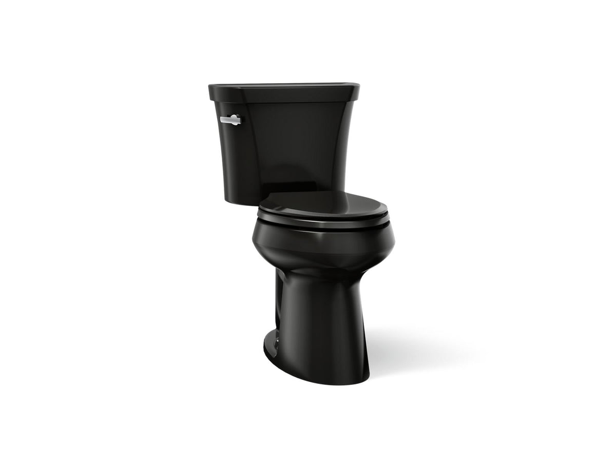 KOHLER K-5298-7 Highline Two-Piece Elongated Toilet, 1.0 Gpf - Black Black