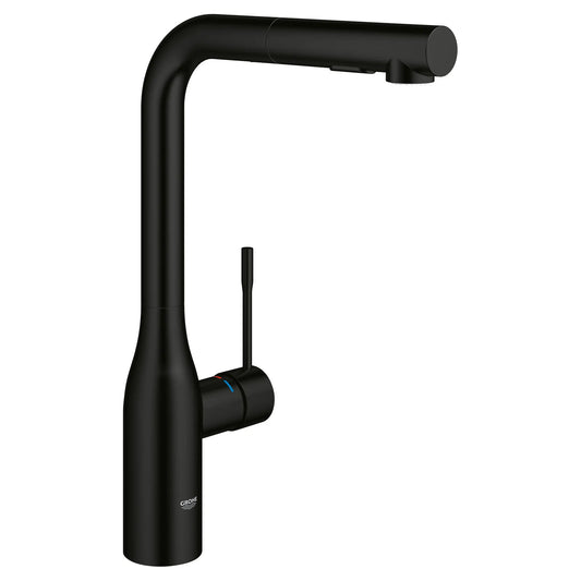 GROHE Essence New Essence Single-Handle Pull-Out Kitchen Faucet Dual Spray 1.75 GPM - Matte Black, 302712430