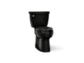 KOHLER K-5310-7 Cimarron Two-Piece Elongated Toilet With Skirted Trapway, 1.28 Gpf - Black Black