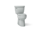KOHLER K-5310-95 Cimarron Two-Piece Elongated Toilet With Skirted Trapway, 1.28 Gpf - Ice Grey