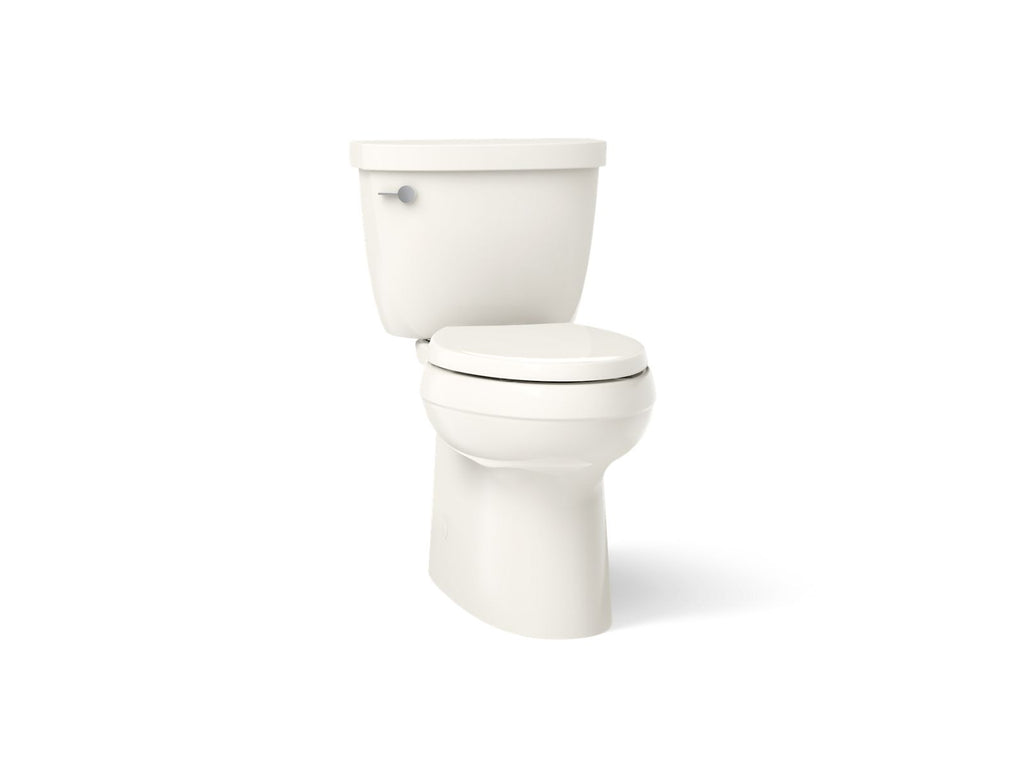 KOHLER K-5310-96 Cimarron Two-Piece Elongated Toilet With Skirted Trapway, 1.28 Gpf - Biscuit