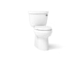 KOHLER K-5310-RA-0 Cimarron Two-Piece Elongated Toilet With Skirted Trapway, 1.28 Gpf - White