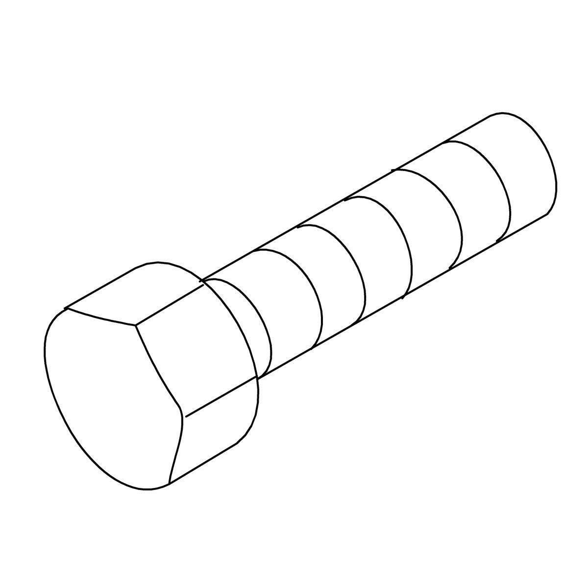 KOHLER Bolt, .313 - 18 1.500 - Bright Chrome, K-53407-BC
