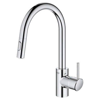 GROHE 3134910E Concetto Single-Handle Pull Down Kitchen Faucet Dual Spray 1.5 GPM - Chrome