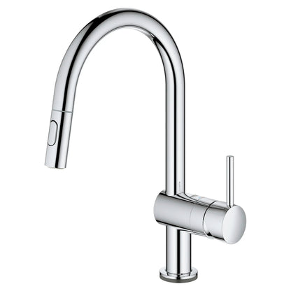 GROHE 31359002 Minta Single-Handle Pull Down Kitchen Faucet Dual Spray 1.75 GPM with Touch Technology - Chrome