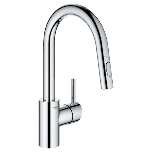 GROHE 31479001 Concetto Single-Handle Pull Down Prep Faucet 1.75 GPM - Chrome