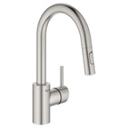 GROHE 31479DC1 Concetto Single-Handle Pull Down Prep Faucet 1.75 GPM - Supersteel