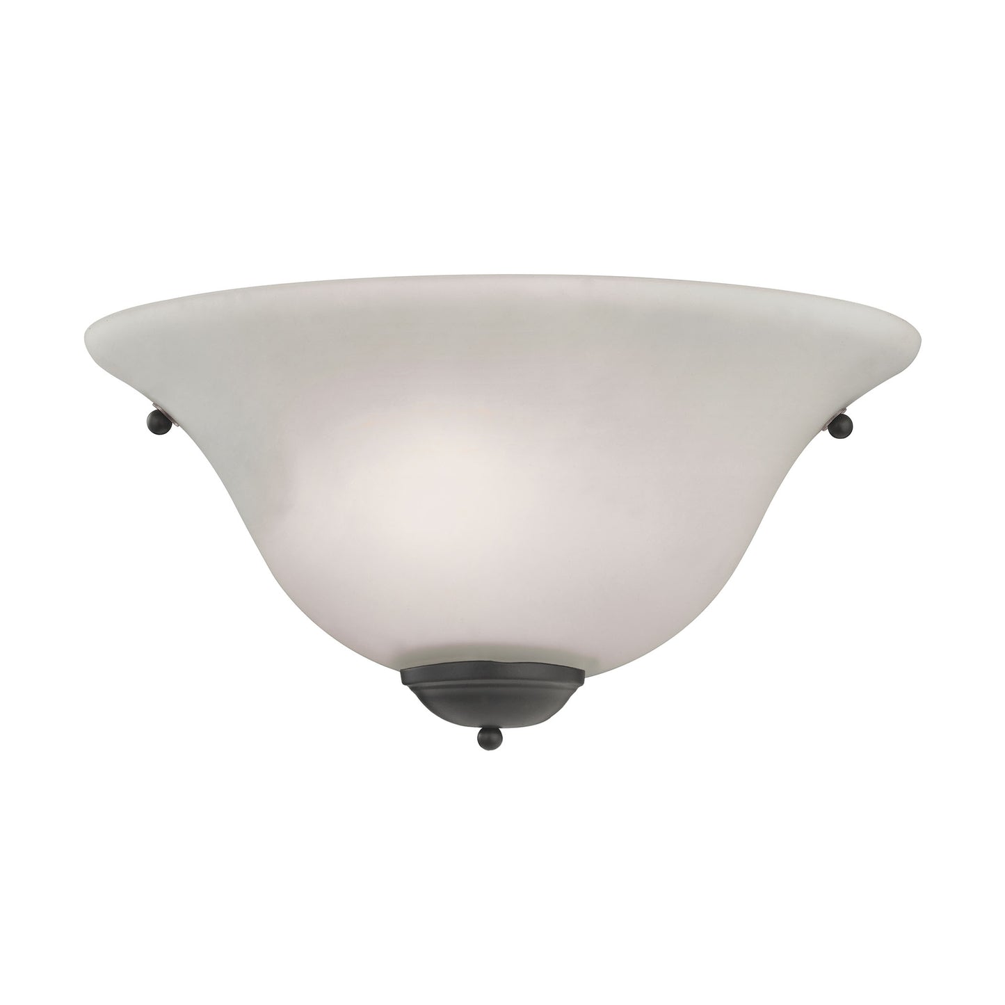 THOMAS 5371WS/10 1-Light Wall Sconce in Oil Rubbed Bronze with White Glass