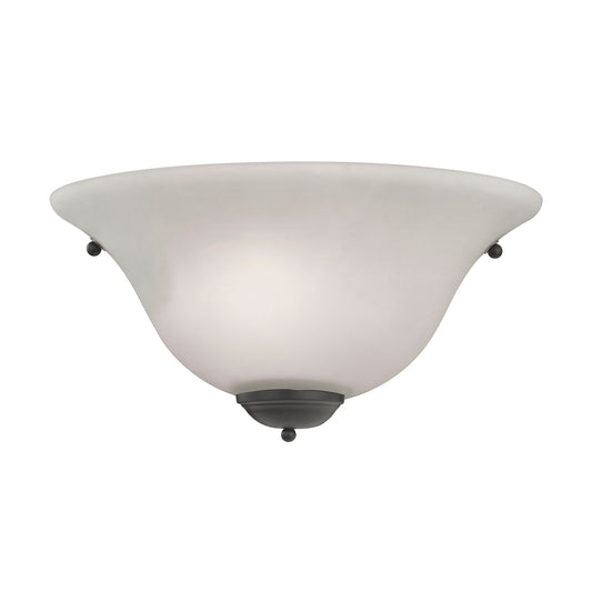 THOMAS 5371WS/10 1-Light Wall Sconce in Oil Rubbed Bronze with White Glass