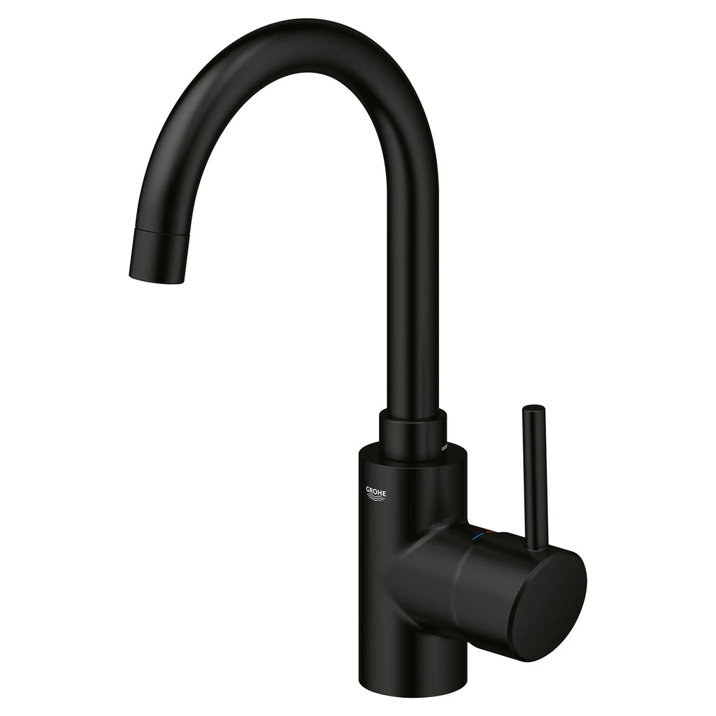 GROHE 321382431 Concetto Single Hole Single-Handle L-Size Bathroom Faucet, 1.2 GPM - Matte Black