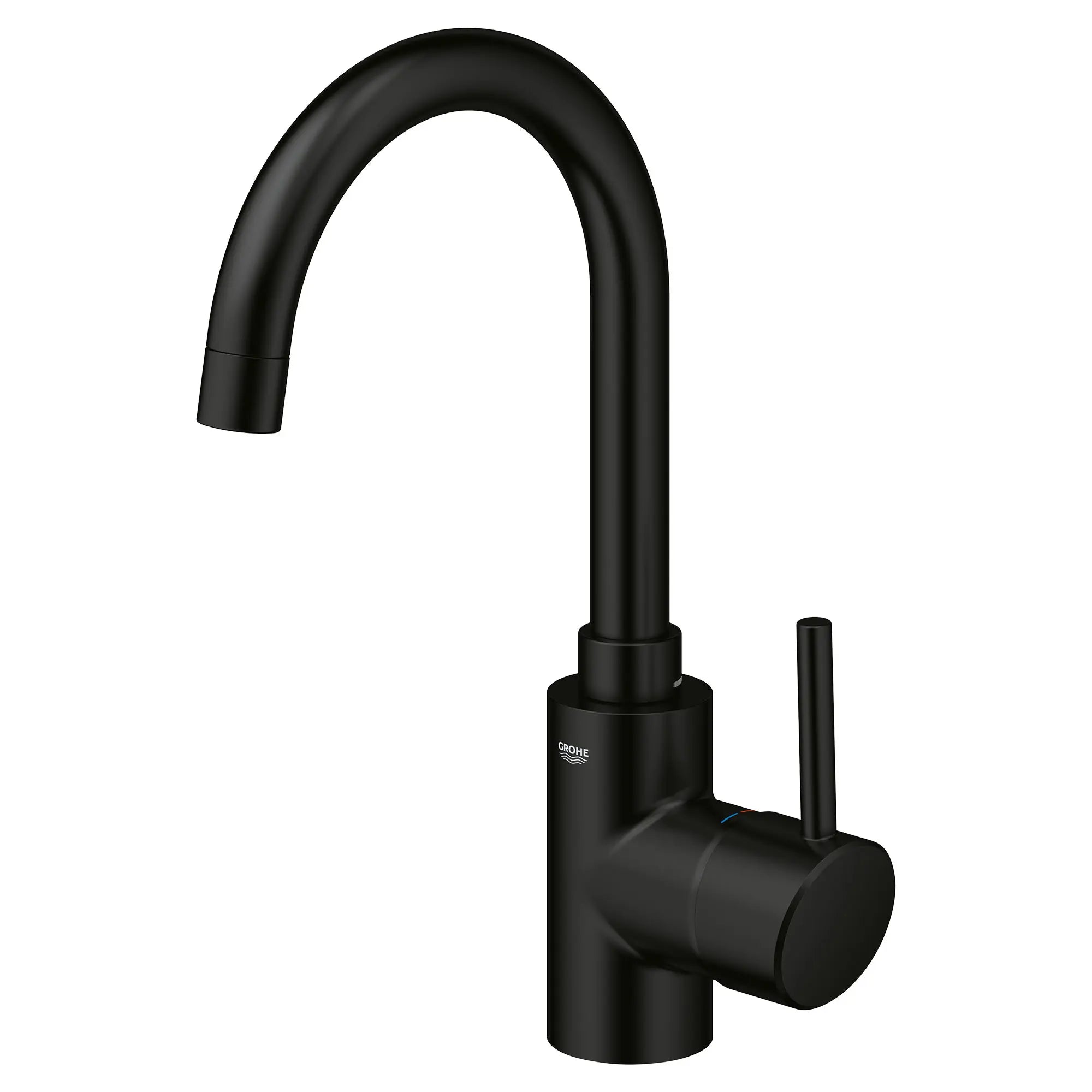GROHE 321382431 Concetto Single Hole Single-Handle L-Size Bathroom Faucet, 1.2 GPM - Matte Black