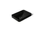 KOHLER K-5373-7 Vox 22-3/4" Rectangular Vessel Bathroom Sink - Black Black