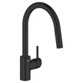 GROHE 326652433 Concetto Single-Handle Pull-Down Kitchen Faucet Dual Spray 1.75 GPM - Matte Black
