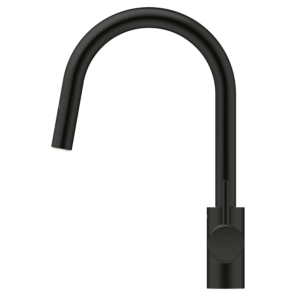 GROHE 326652433 Concetto Single-Handle Pull-Down Kitchen Faucet Dual Spray 1.75 GPM - Matte Black