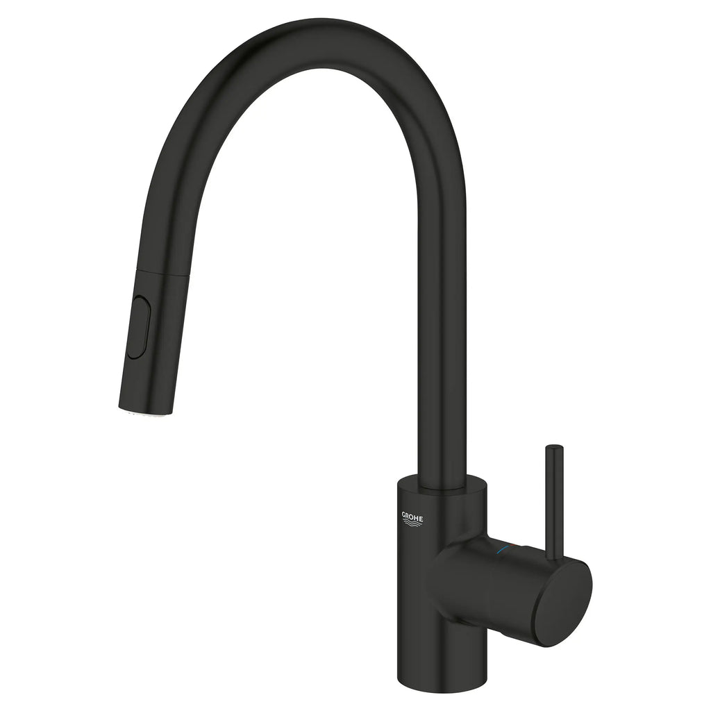 GROHE 326652433 Concetto Single-Handle Pull-Down Kitchen Faucet Dual Spray 1.75 GPM - Matte Black