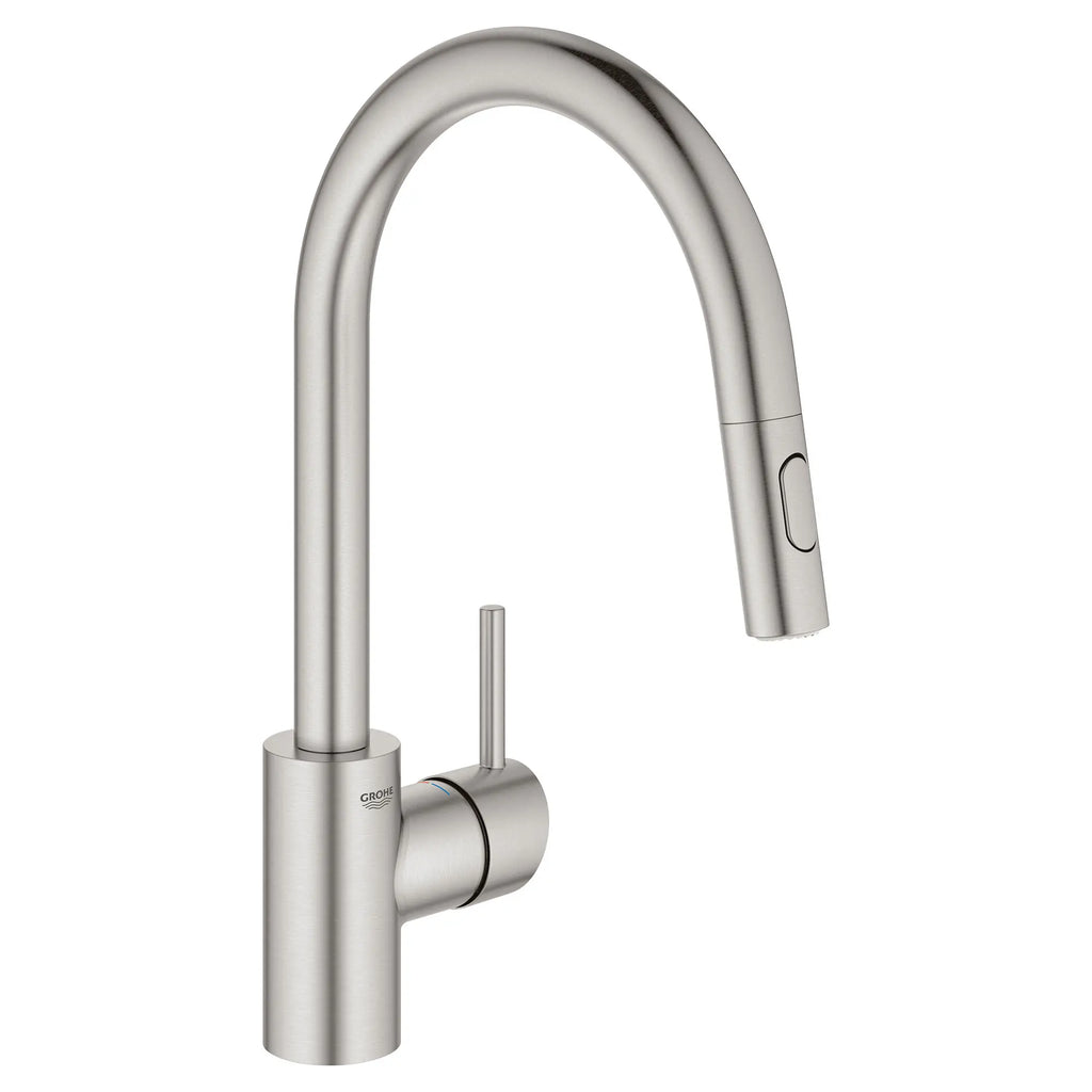 GROHE 32665DC3 Concetto Single-Handle Pull-Down Kitchen Faucet Dual Spray 1.75 GPM - Supersteel