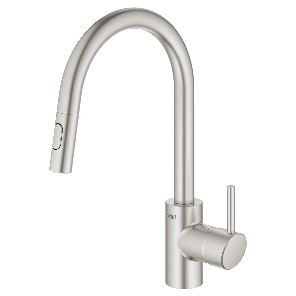 GROHE 32665DC3 Concetto Single-Handle Pull-Down Kitchen Faucet Dual Spray 1.75 GPM - Supersteel