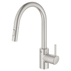 GROHE 32665DC3 Concetto Single-Handle Pull-Down Kitchen Faucet Dual Spray 1.75 GPM - Supersteel
