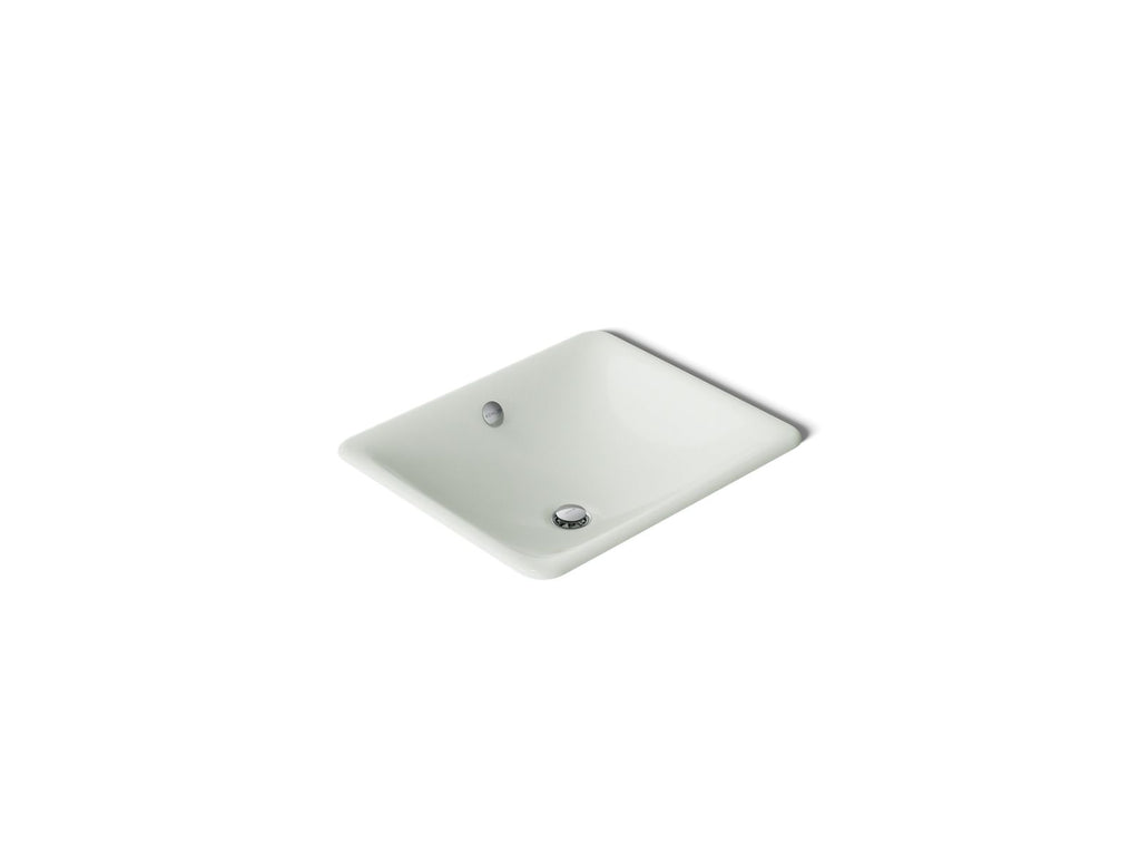 KOHLER K-5400-FF Iron Plains 18-1/2" Rectangular Drop-In/Undermount Bathroom Sink - Sea Salt