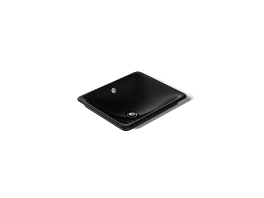 KOHLER K-5400-P5-7 Iron Plains 18-1/2" rectangular vessel bathroom sink - Black Black