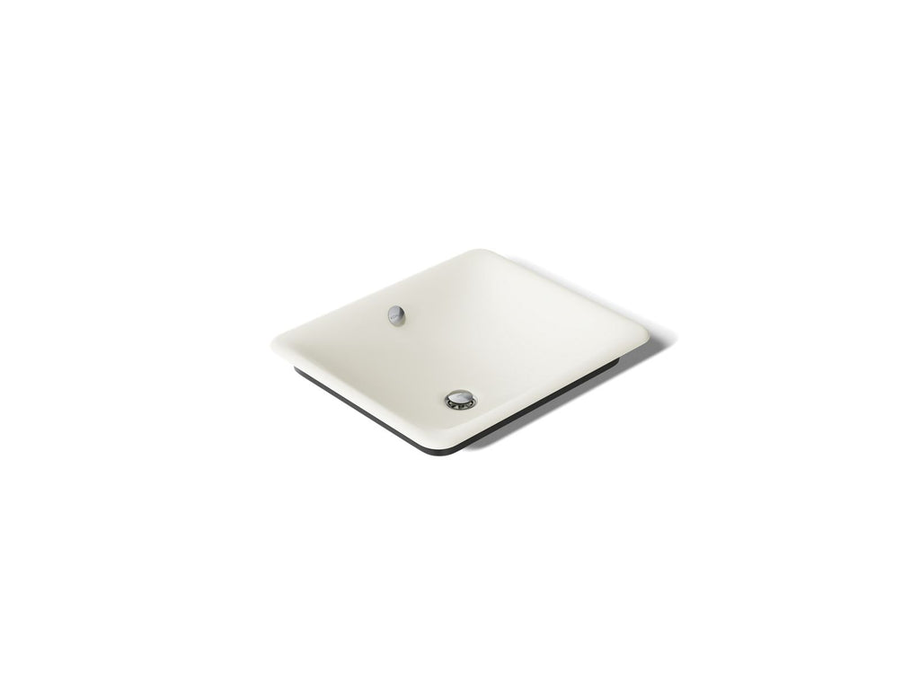 KOHLER K-5400-P5-96 Iron Plains 18-1/2" Rectangular Vessel Bathroom Sink - Biscuit