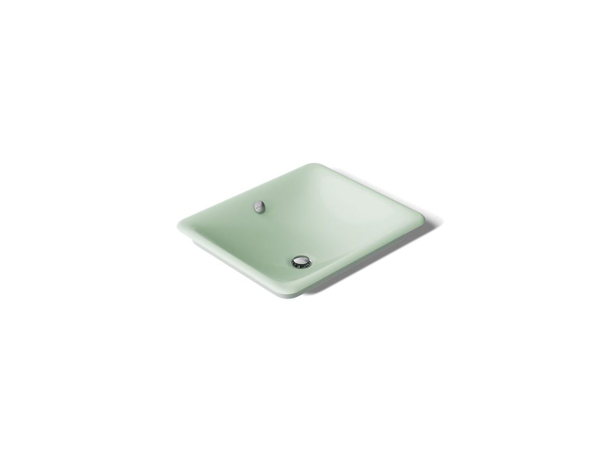 KOHLER K-5400-PAG-42 Iron Plains 18-1/2" Rectangular Vessel Bathroom Sink - Aspen Exterior With Aspen Interior