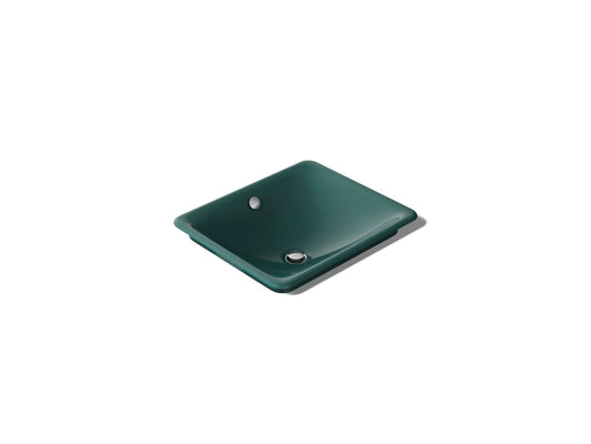 KOHLER K-5400-PAT-17 Iron Plains 18-1/2" rectangular vessel bathroom sink - Teal Exterior with Teal Interior
