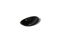 KOHLER K-5403-P5-7 Iron Plains 20-3/4" Oval Vessel Bathroom Sink - Black Black