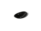 KOHLER K-5403-P5-7 Iron Plains 20-3/4" Oval Vessel Bathroom Sink - Black Black