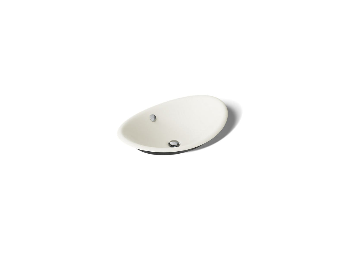 KOHLER K-5403-P5-96 Iron Plains 20-3/4" Oval Vessel Bathroom Sink - Biscuit