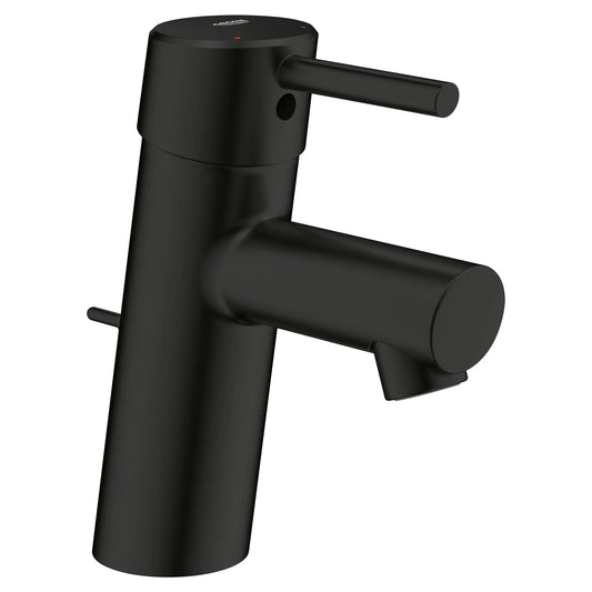 GROHE 342702431 Concetto Single Hole Single-Handle S-Size Bathroom Faucet, 1.2 GPM - Matte Black