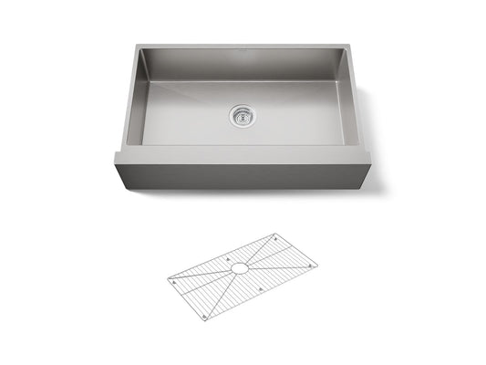 KOHLER K-5415-NA Strive 35-1/2" undermount single-bowl farmhouse kitchen sink - Stainless Steel