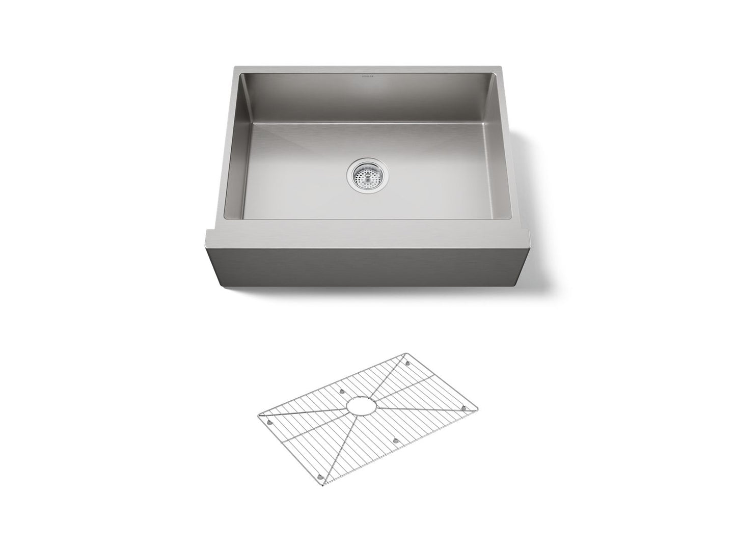 KOHLER K-5417-NA Strive 29-1/2" undermount single-bowl farmhouse kitchen sink - Stainless Steel