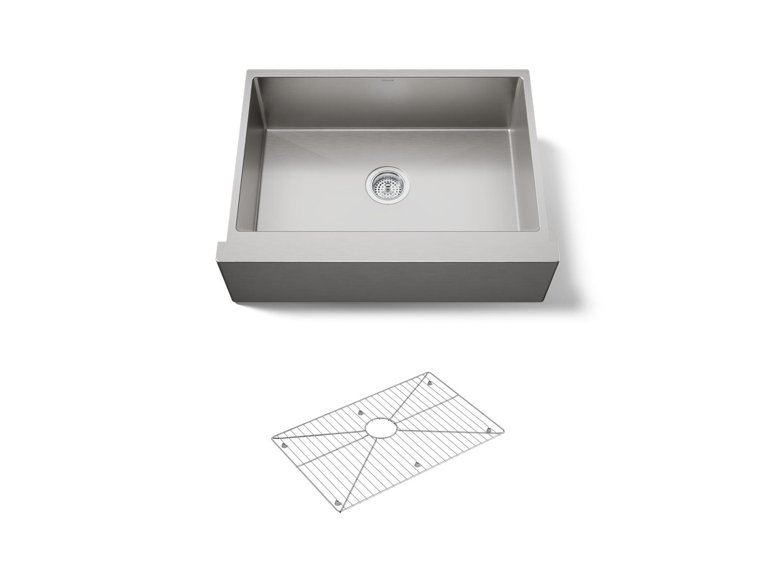 KOHLER K-5417-NA Strive 29-1/2" undermount single-bowl farmhouse kitchen sink - Stainless Steel