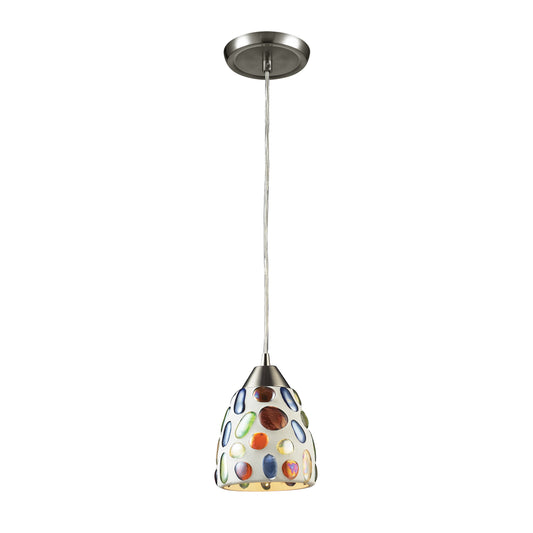 ELK SHOWROOM 542-1 Gemstone 6'' Wide 1-Light Pendant - Satin Nickel