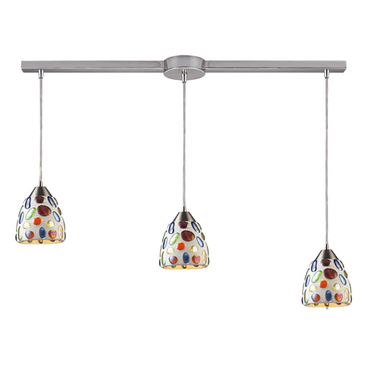 ELK SHOWROOM 542-3L Gemstone 36'' Wide 3-Light Pendant - Satin Nickel