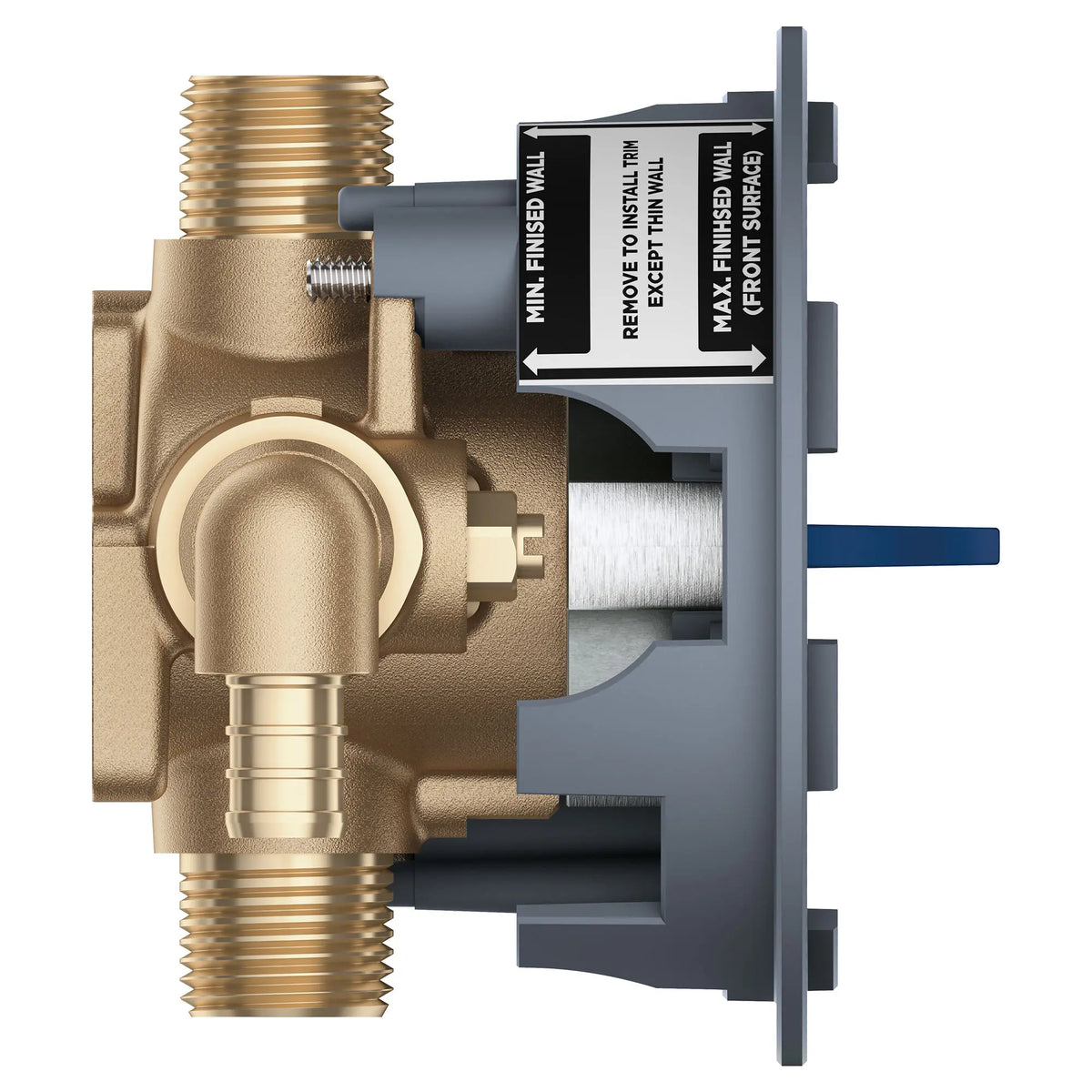 GROHE 35115000 Grohsafe Pressure Balance Rough-In Valve 1⁄2" PEX Crimp (ASTM F1807) Elbow Inlets