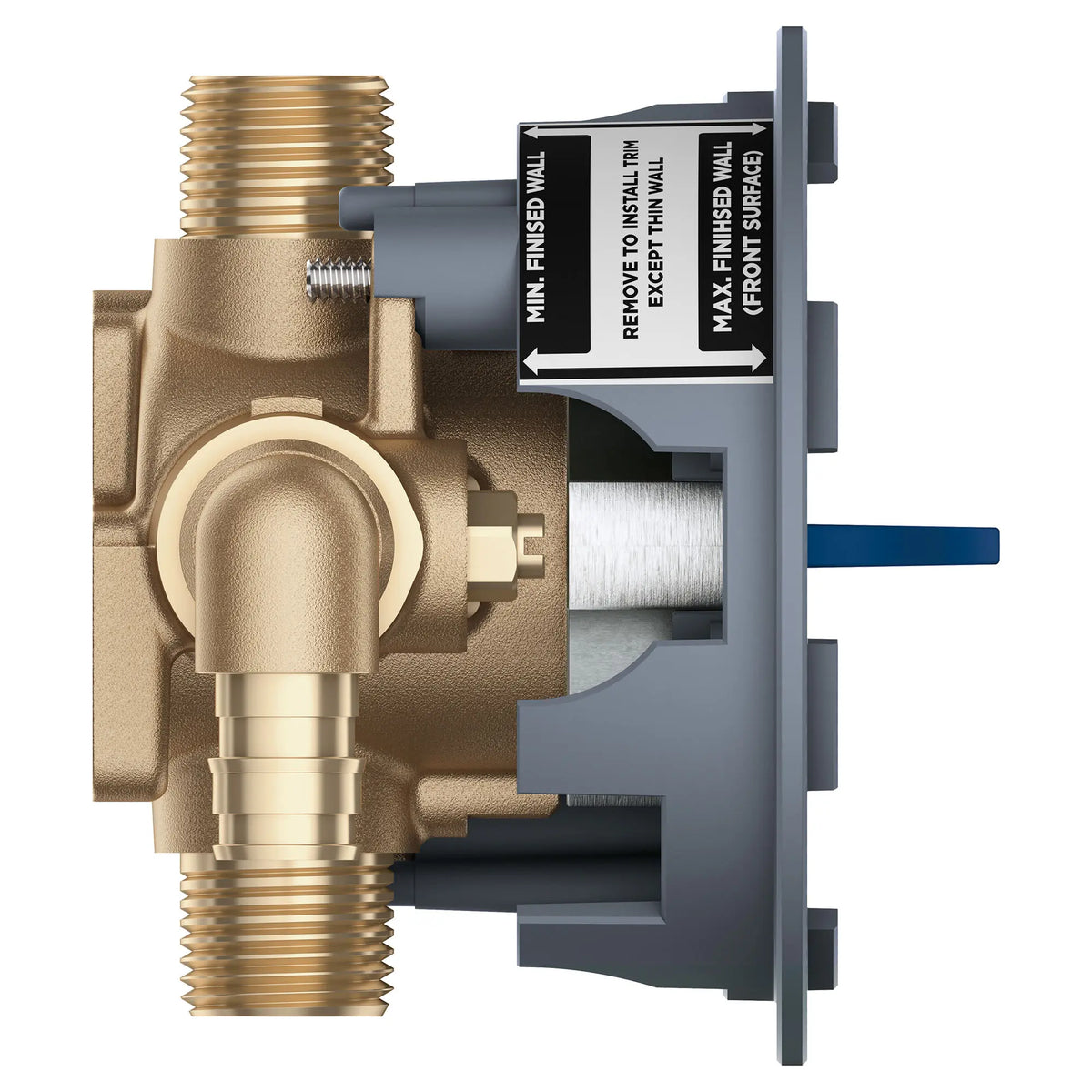 GROHE 35116000 Grohsafe Pressure Balance Rough-In Valve 1⁄2" PEX Cold Expansion (ASTM F1960) Elbow Inlets