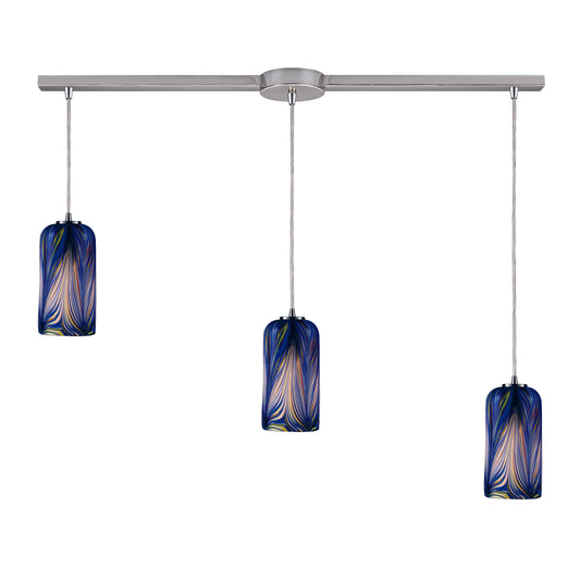 ELK SHOWROOM 544-3L-MO Molten 36'' Wide 3-Light Pendant - Satin Nickel