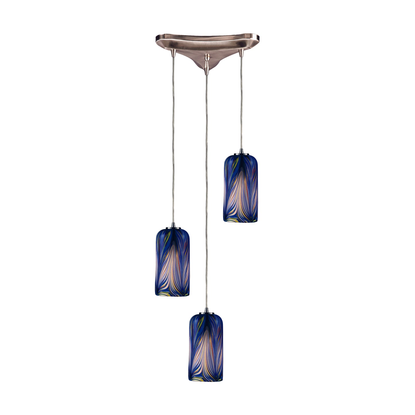 ELK SHOWROOM 544-3MO Molten 10'' Wide 3-Light Pendant - Satin Nickel