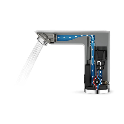 GROHE 36467000 Baucosmopolitan E Touchless Electronic Faucet with Temperature Control Lever, Battery-Powered - Chrome