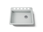 KOHLER K-5479-5U-95 Riverby 25" Undermount Single-Bowl Kitchen Sink - Ice Grey