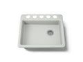 KOHLER K-5479-5U-FF Riverby 25" Undermount Single-Bowl Kitchen Sink - Sea Salt