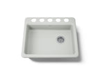 KOHLER K-5479-5U-FF Riverby 25" Undermount Single-Bowl Kitchen Sink - Sea Salt