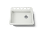 KOHLER K-5479-5U-NY Riverby 25" Undermount Single-Bowl Kitchen Sink - Dune