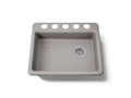 KOHLER K-5479-5U-TRF Riverby 25" Undermount Single-Bowl Kitchen Sink - Truffle